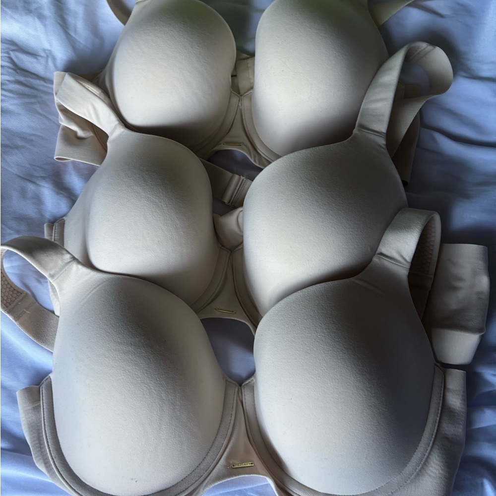 Lot of 3- Cacique 44B Bras underwire adjustable wide straps 3 hook back close